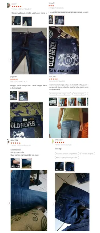 OLD Never Celana Jeans Wrinkle