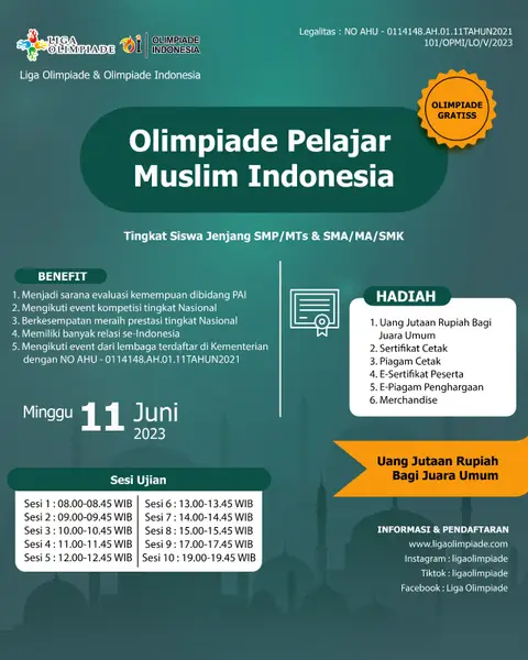OLIMPIADE PELAJAR MUSLIM INDONESIA 2023 logo