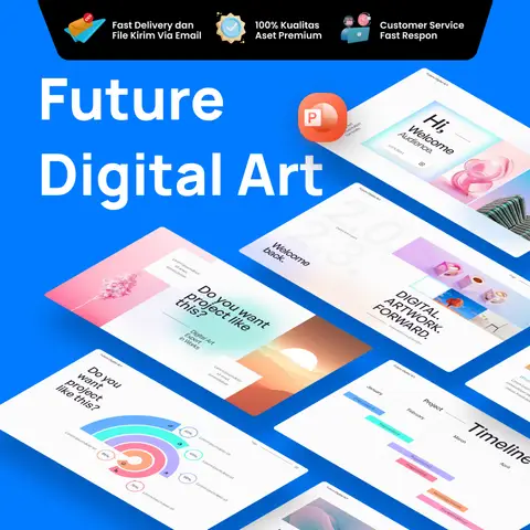 Future Digital Art Powerpoint Presentation Full Animasi logo