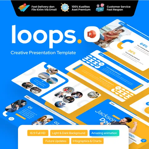 Loops Creative Multipurpose PowerPoint Template logo