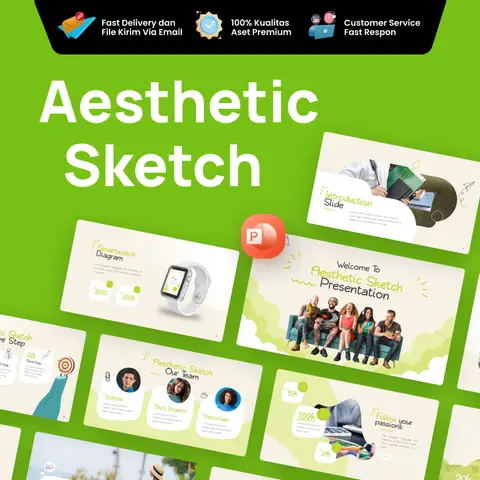 Aesthetic Sketch Doodle's PowerPoint Template Full Animation logo
