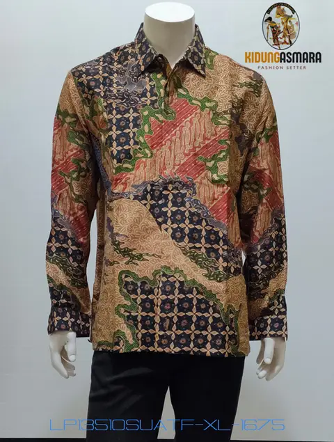 Size XL Batik Sutra Pria Full Tulis Lengan Panjang - LP13510SUATF logo