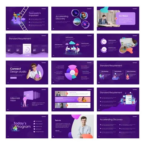 Connect Creative Agency Powerpoint Presentation Template Full Animasi