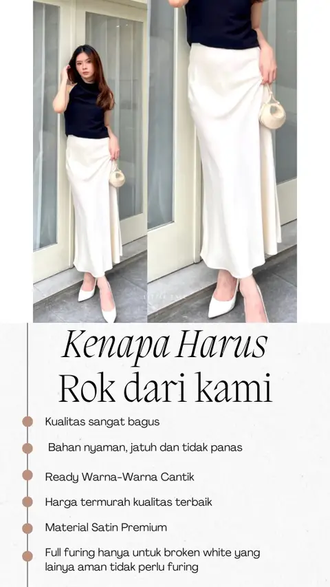 Detail Rok Satin