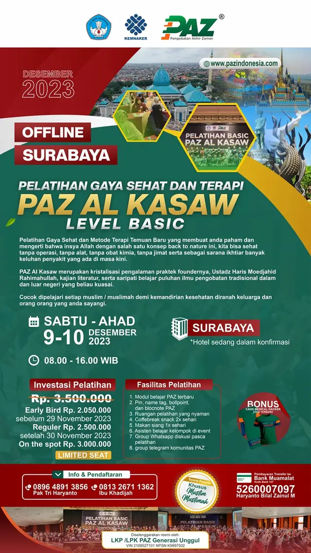 Pelatihan PAZ Surabaya - Jadwal Pelatihan PAZ